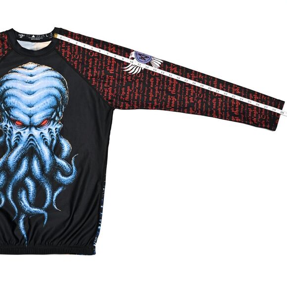 Raven Fightwear Men's BJJ MMA Long Sleeve Kraken All Over Print Rash Guard EUC - Picture 5 of 7